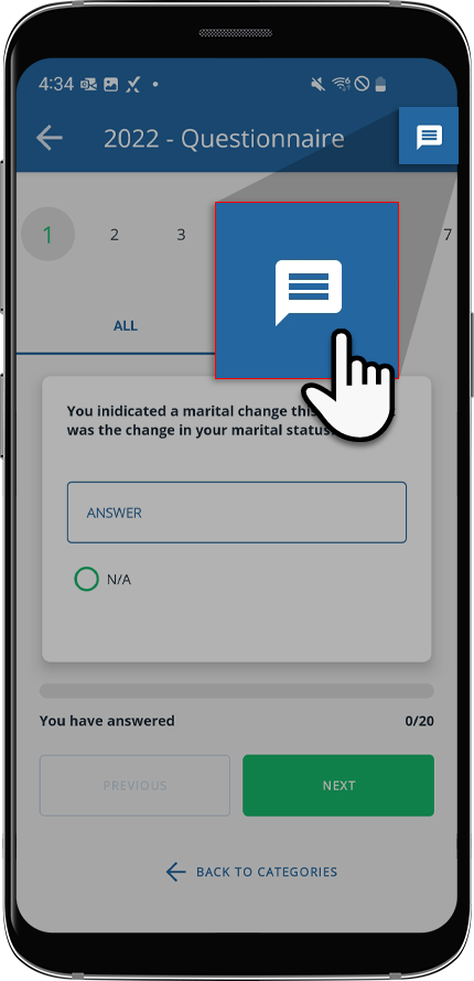 Select the Message icon