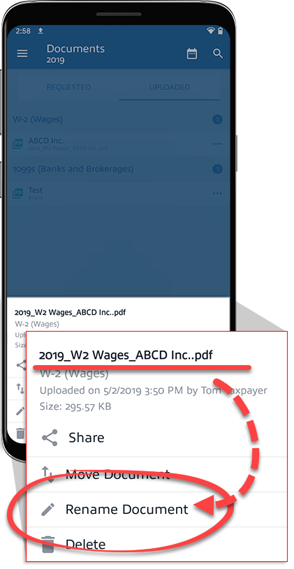 Select Rename Document
