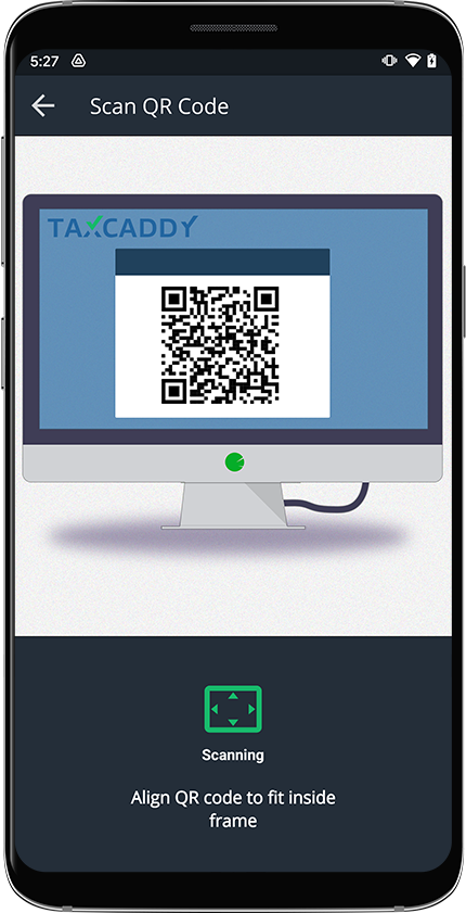 Scanning the QR code