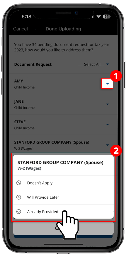 Select how you would like to address the specific request