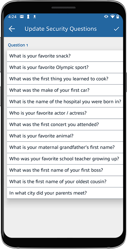 Select the new question you'd like to use