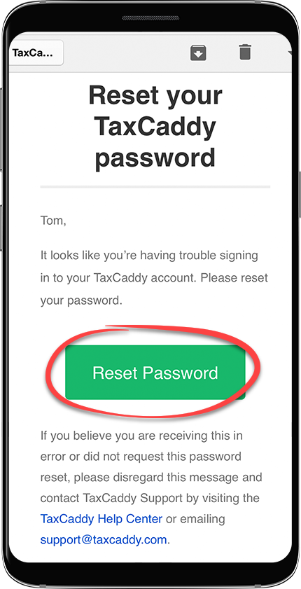 Select Reset Password