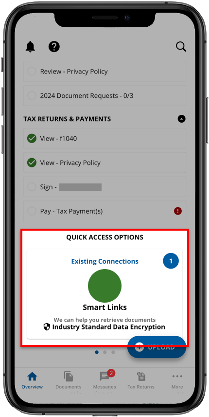 Select the Smart Links tile from the Overview screen