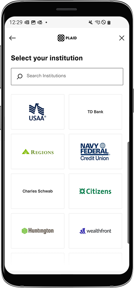 Select your institution