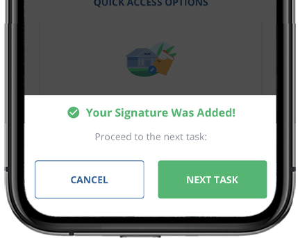 Select NEXT TASK to navigate to your next task
