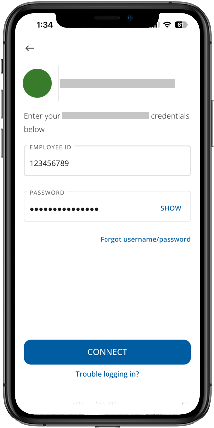 Enter your credentials in the provided fields