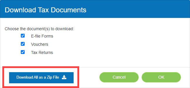 Select Download All as a Zip File