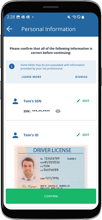 Review the information in the Summary screen