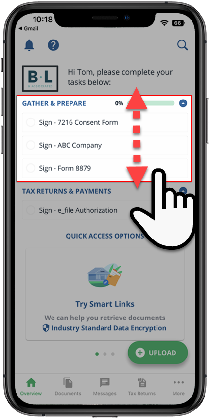 Tap a request on iOS
