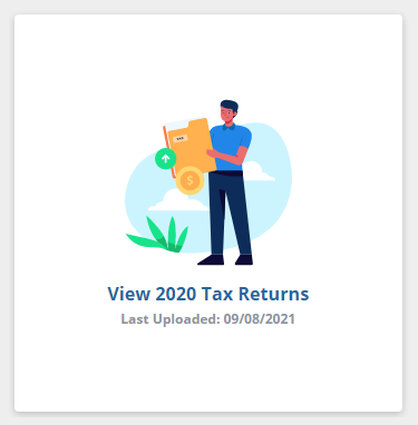 Tax return quick access tile