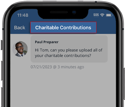 Message thread title