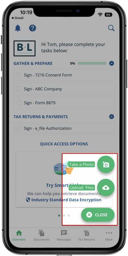 Select upload method