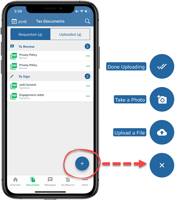 Document upload options on iOS