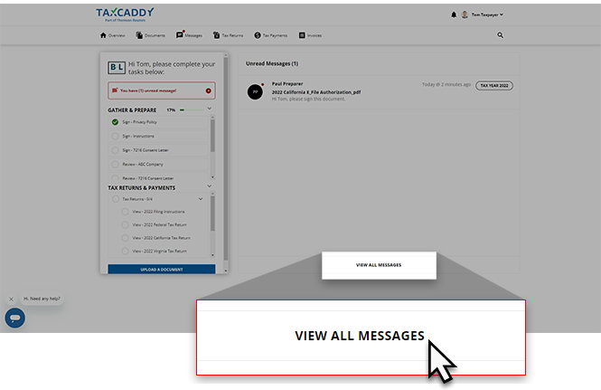 Select VIEW ALL MESSAGES