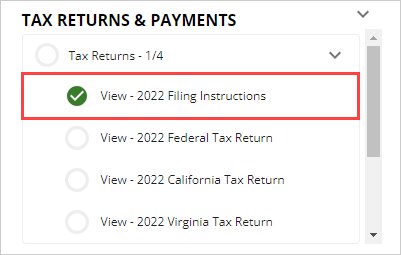 Viewed tax return