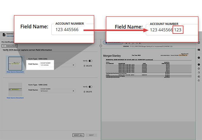 Updated field name value
