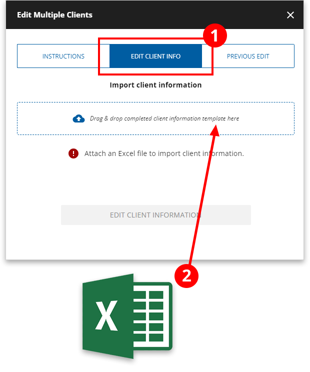 Upload the completed edit template.