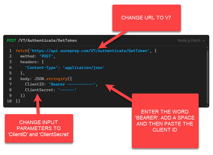 Changes to the Version 7 GetToken API call