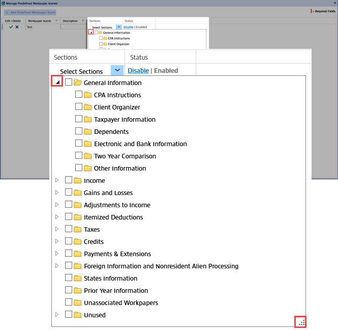 Select the Expand icon.