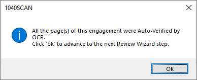 Select OK from the 1040SCAN window.