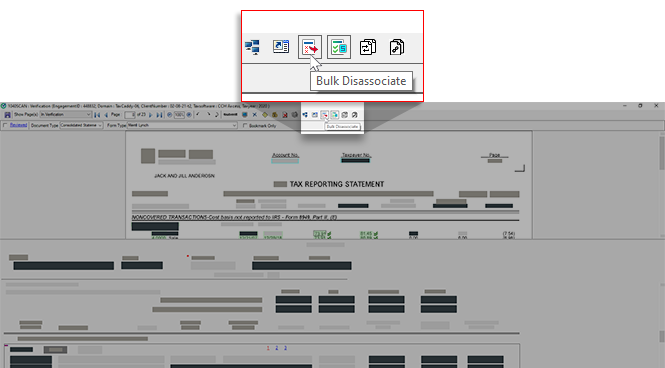 Select Bulk Disassociate.