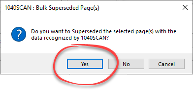 Select Yes to confirm.