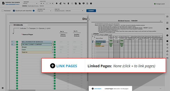 List of pages to be linked