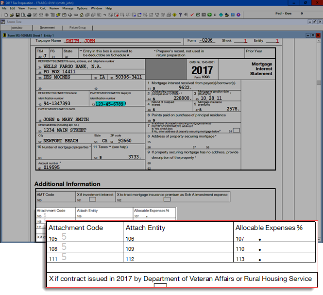 1098-Mortgag Interest in ProSystem