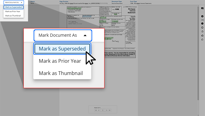 Select Mark as Superseded