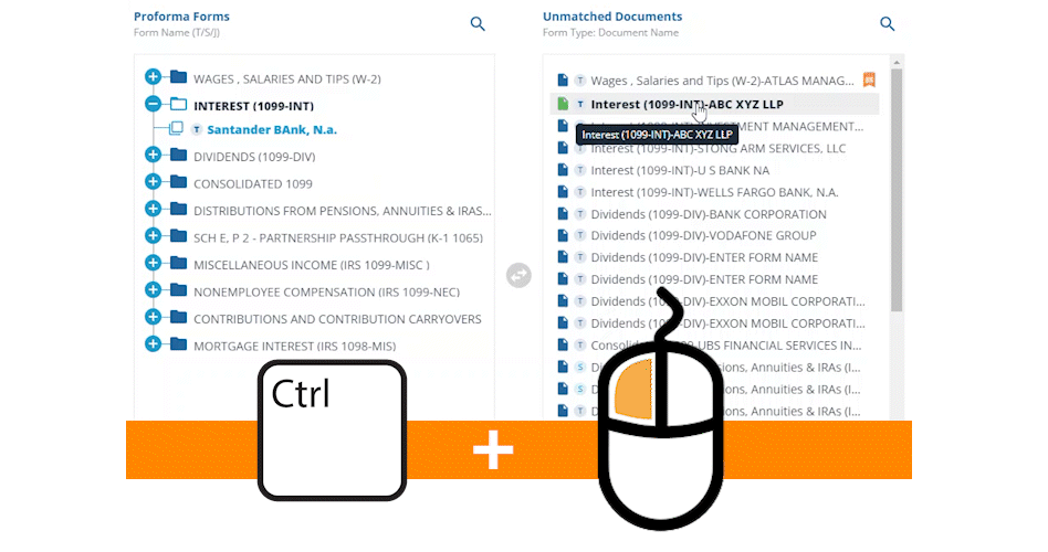 Merge Proforma forms and Unmatched Documents