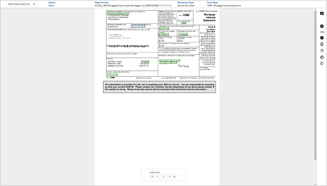 Document appearing in the document viewer