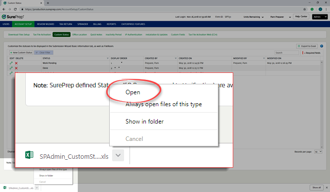 Select Open on the downloaded file.
