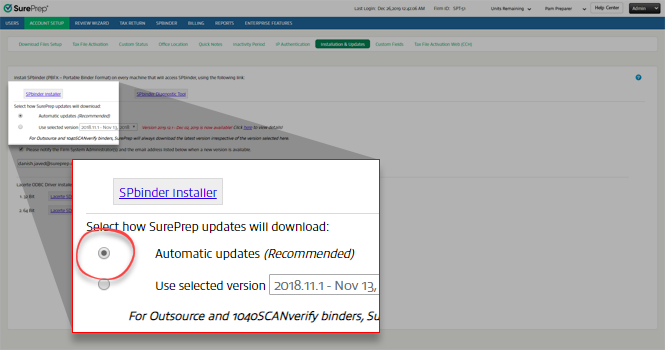 Select Automatic updates
