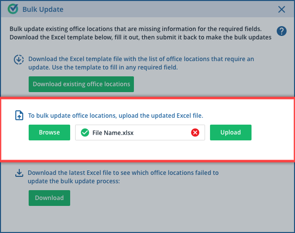 Select Browse then upload the file.