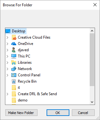 Select the document then OK