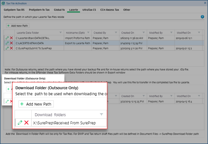 Select the Edit or Delete icon