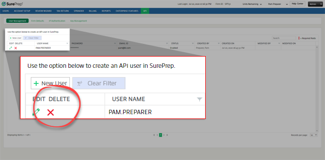 Select the Delete icon