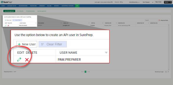 Select the Edit icon