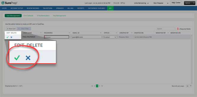 Select the Save icon