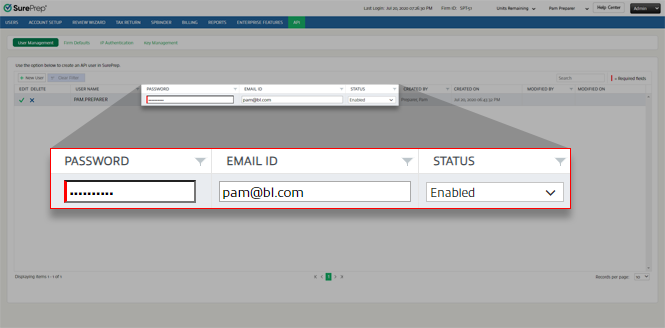 Edit the user's records