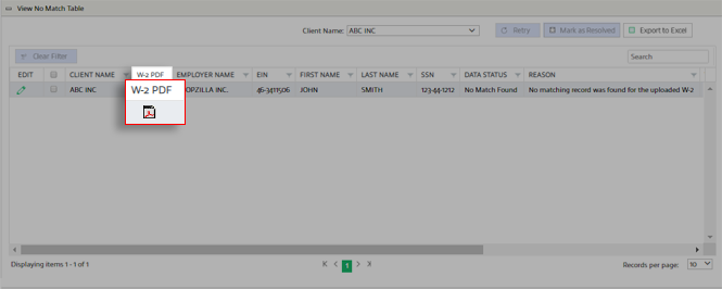 Select the PDF icon.