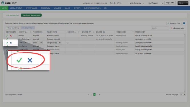 Select the Save icon