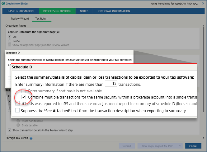 Select the "Combine multiple transactions for the same security within a brokerage account into a single transaction" checkbox