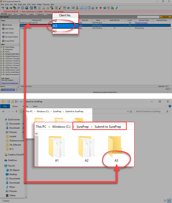 Select the document(s) to submit
