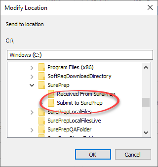 Select the Submit to SurePrep