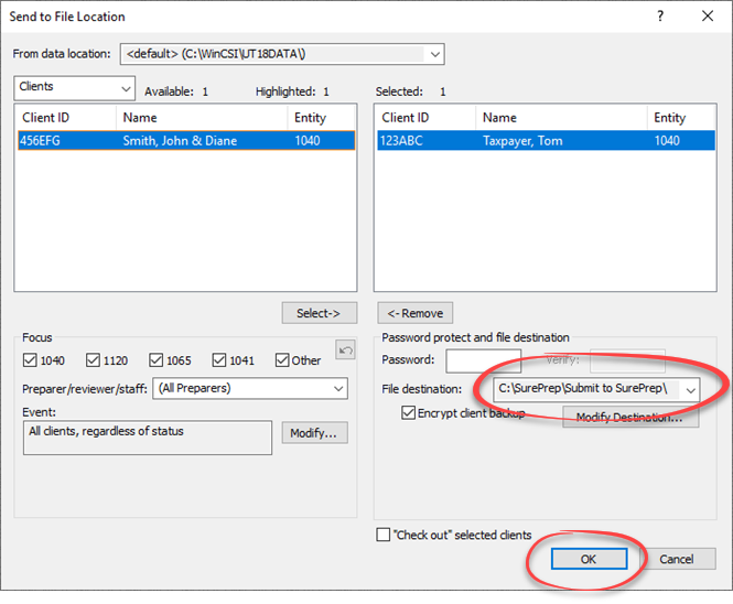 Modify Destination field