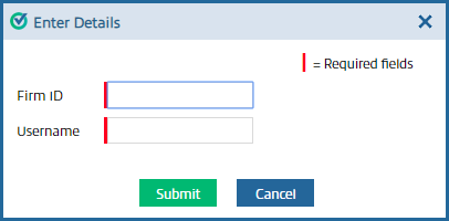 Enter Details window