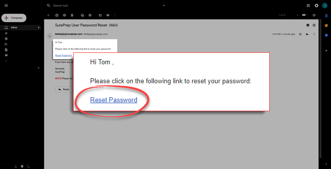 Select Reset Password