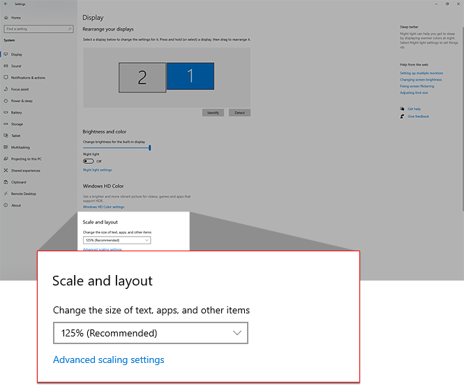 Adjust your Scale and layout