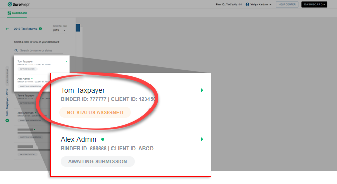 NO STATUS ASSIGNED badge